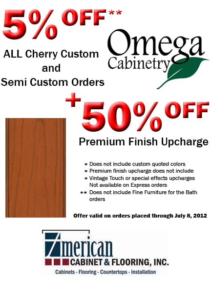 Omega Cabinetry 5% OFF Cherry Cabinets