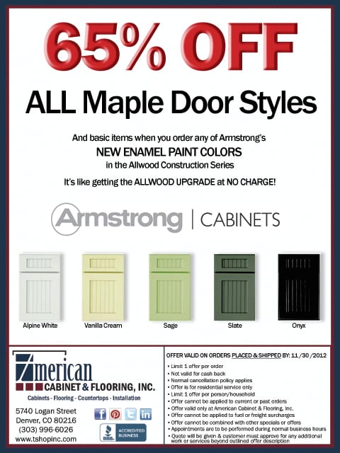 65% OFF Armstrong Maple Door Styles in NEW Enamel Paint Colors
