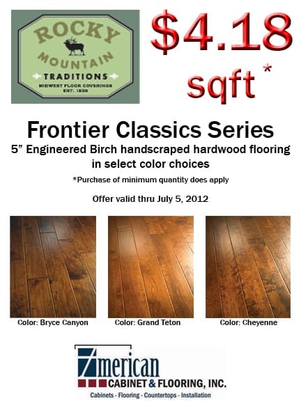 SALE on Rocky Mountain Traditions Hardwood Flooring