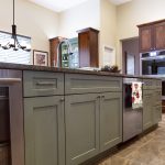 Showplace Green Painted Kitchen Cabinets